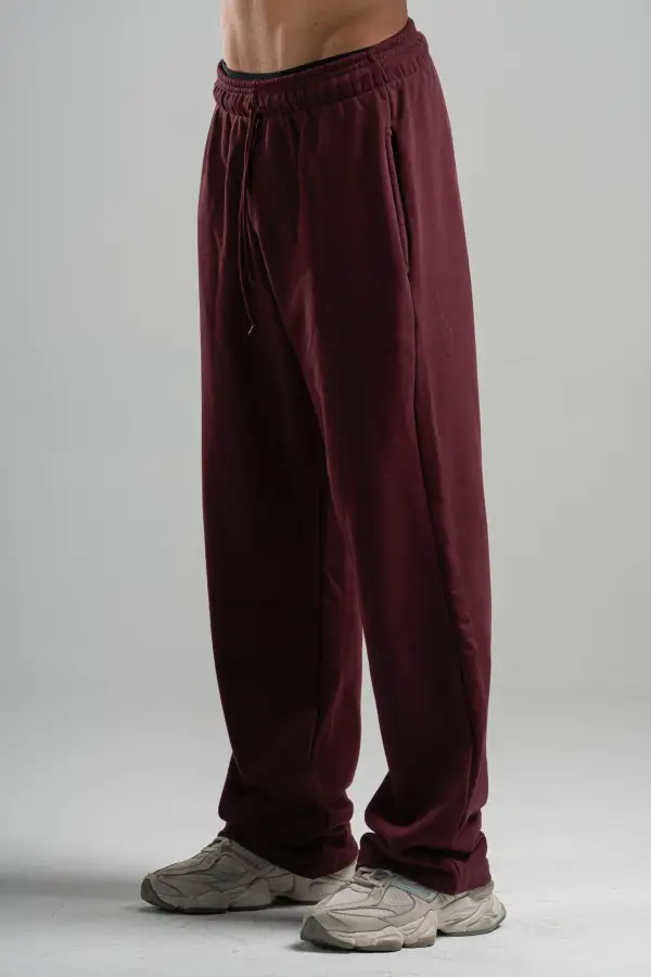 Burgundy Relaxed Fit Sweatpants