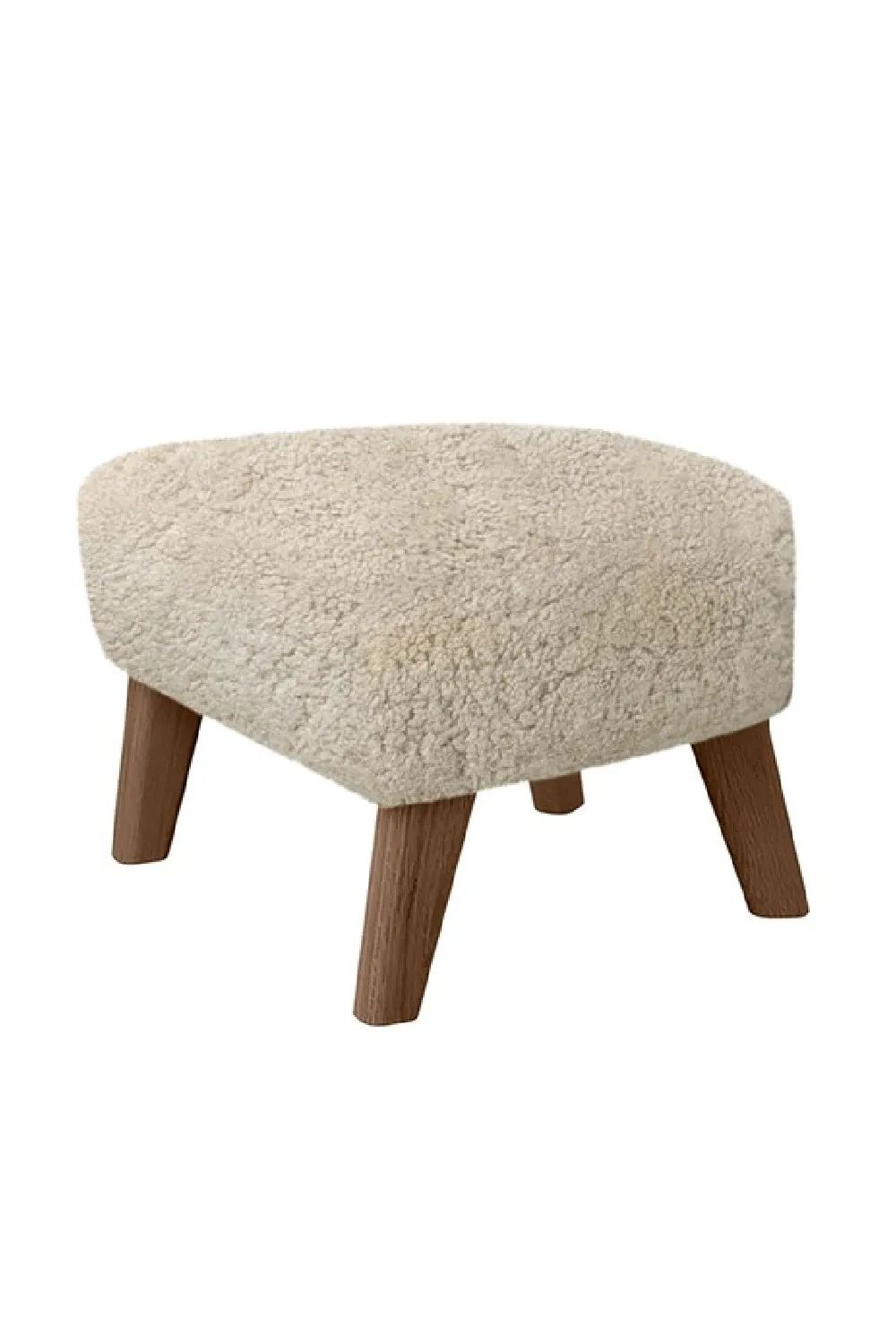 Wooden Leg Upholstered Ottoman