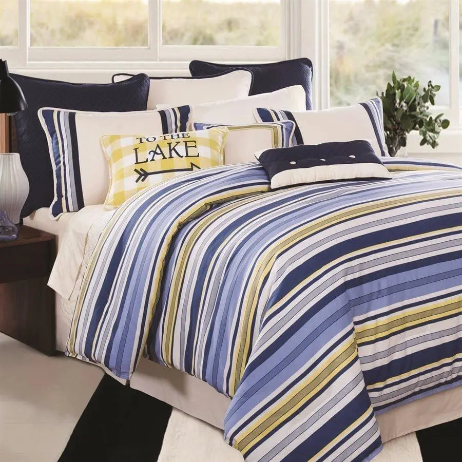 Striped Cotton Comforter Set