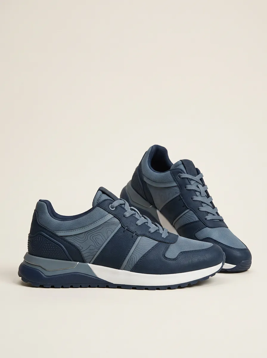 Men's Outdoor Explorer Topographic Print Sneakers
