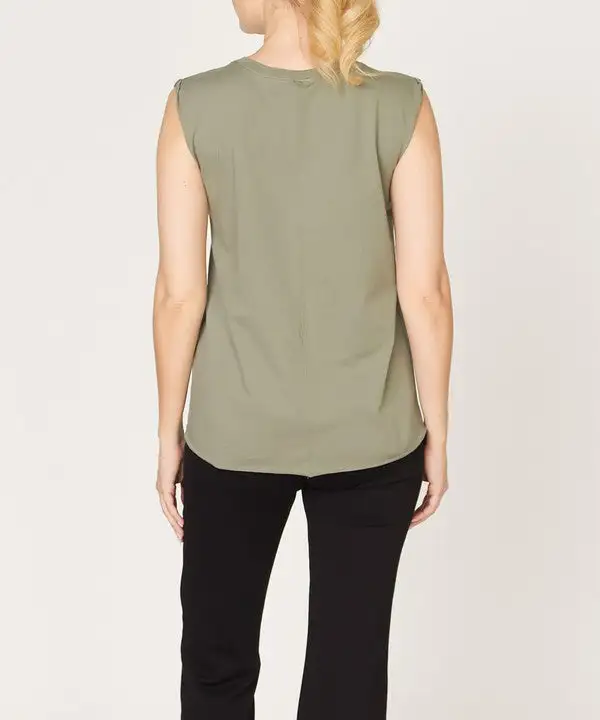 Crew Neck Sleeveless Tank Top