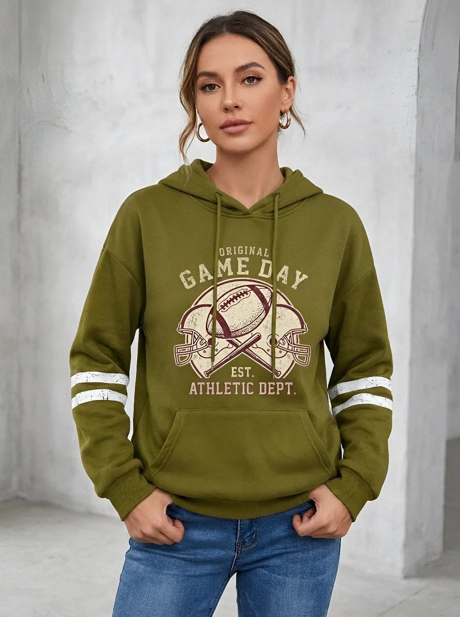 Women's Football Game Day Helmet Graphic Hoodie