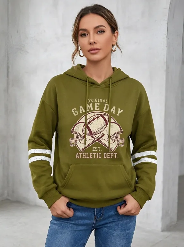 Women's Football Game Day Helmet Graphic Hoodie
