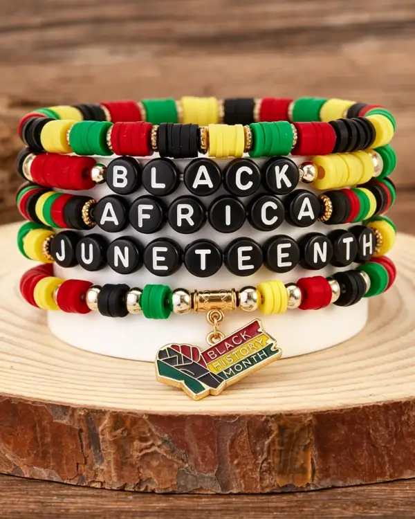 Juneteenth Multi-Layer Beaded Bracelet
