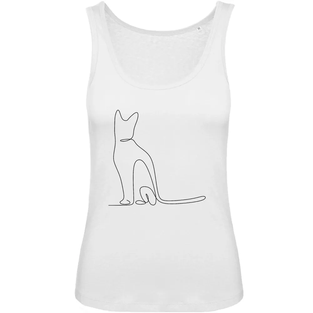 Minimal Cat Graphic Tank