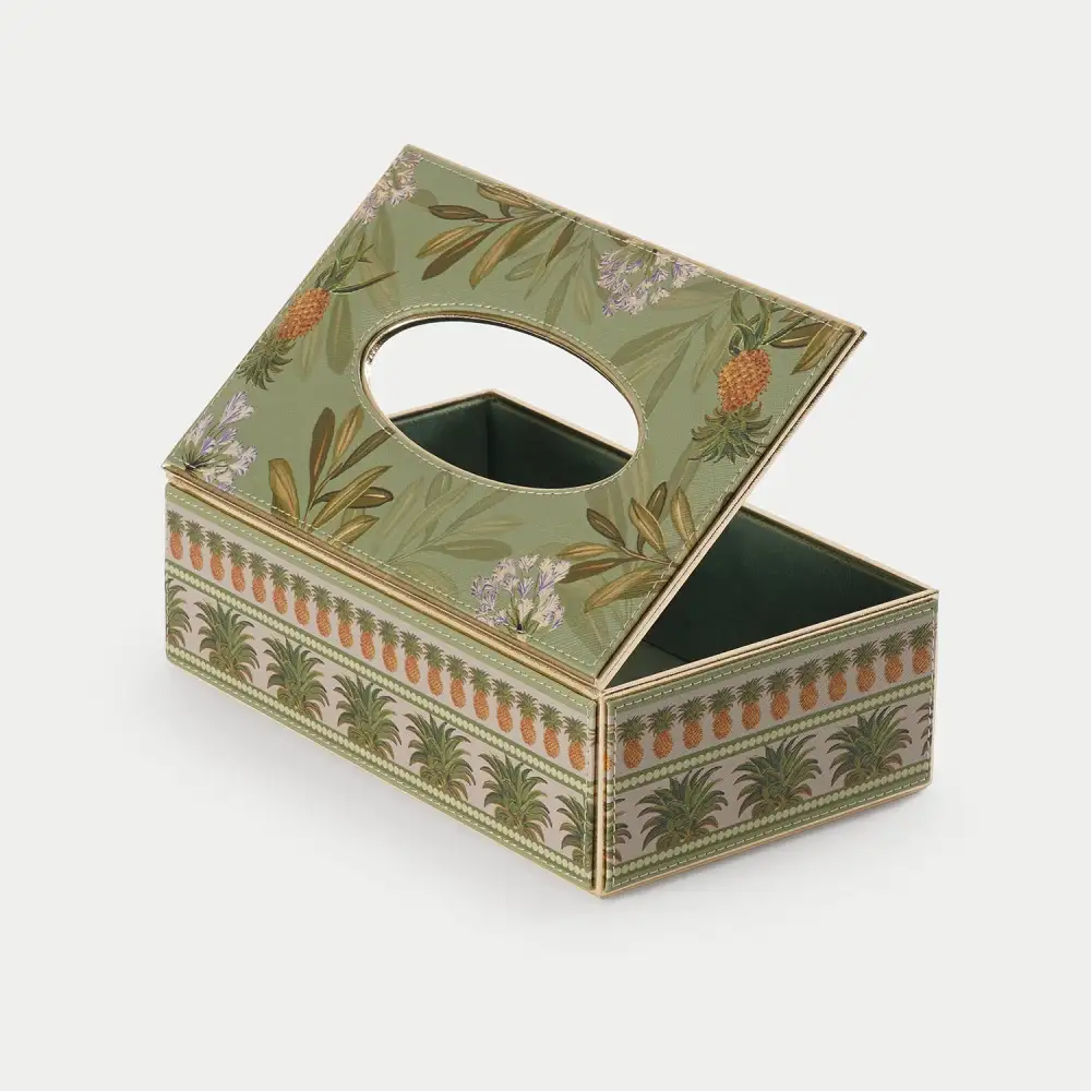 Green Pineapple Tissue Box Cover
