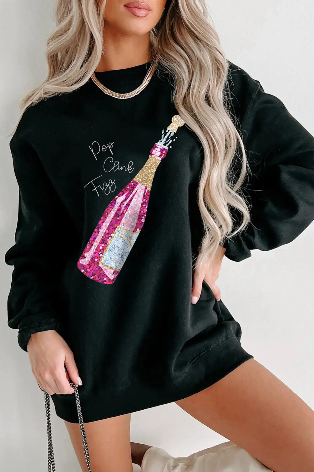 Champagne Print Sweatshirt