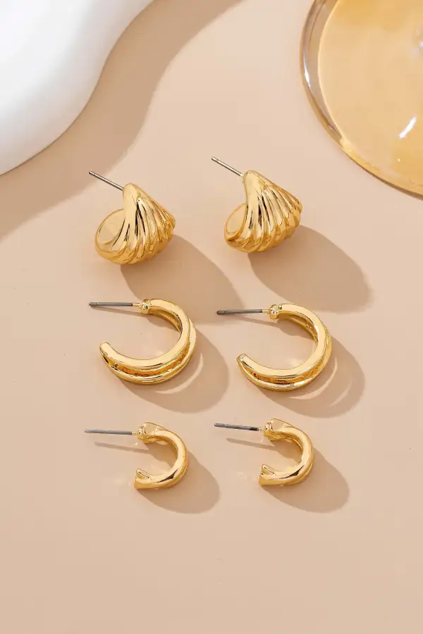 Vintage Shell Ribbon Hoop Trio