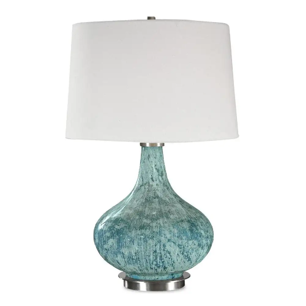 Bulbous Glass Table Lamp