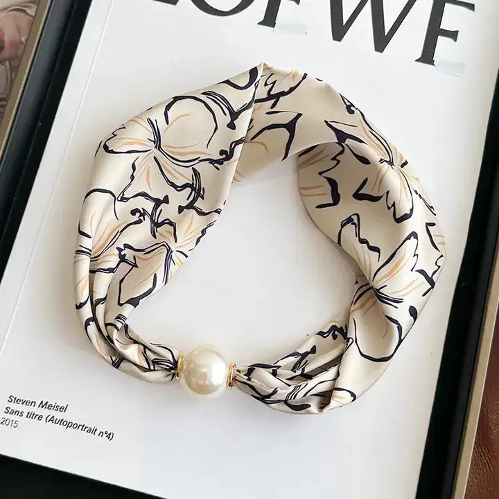 Pearl Silk Statement Necklace