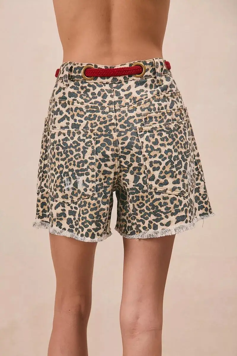 Casual Belted Casual Shorts