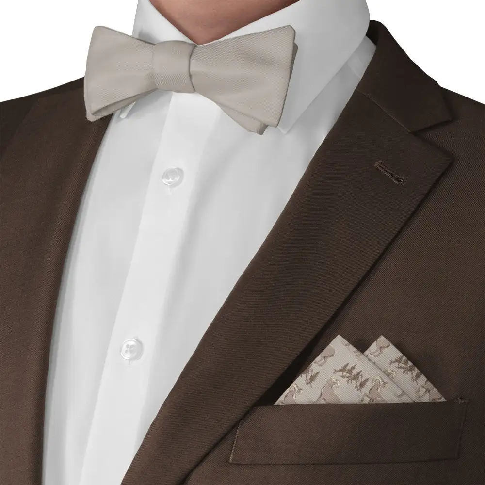 Refined Clean Animal Motif Pocket Square