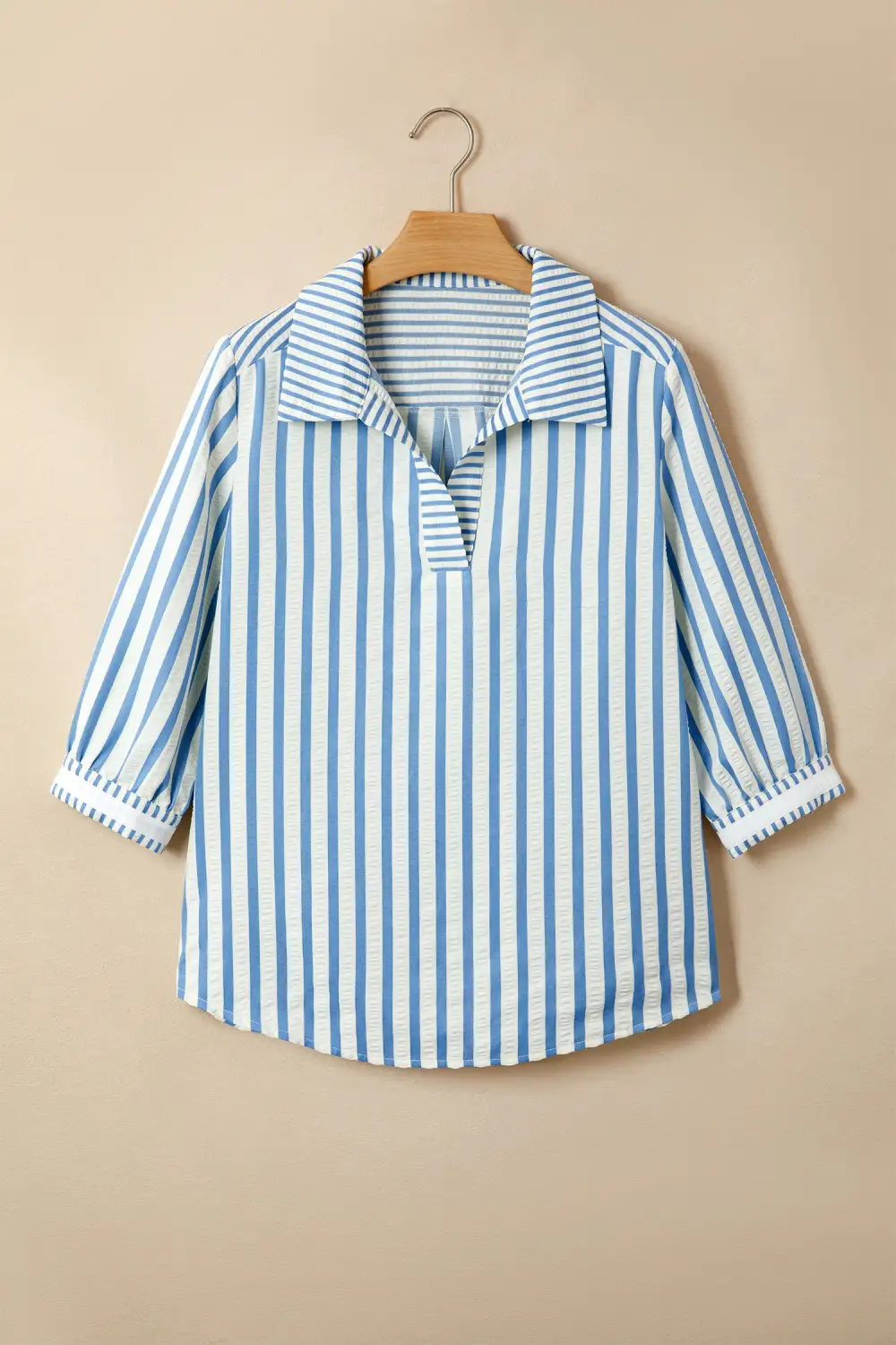 Collared Striped Blouse