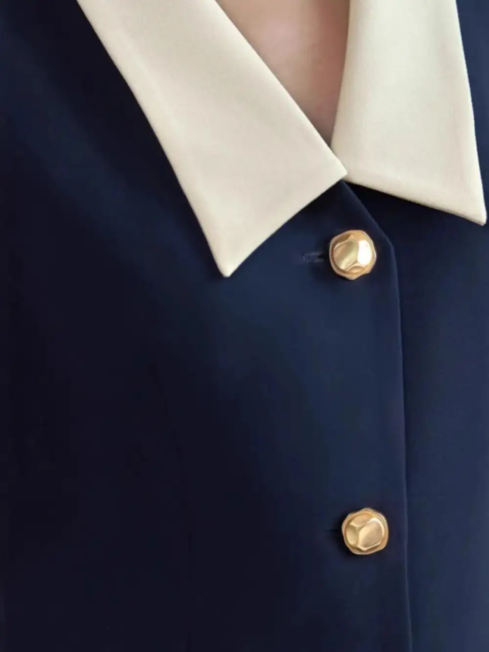 College Collar Contrast Mini Dress