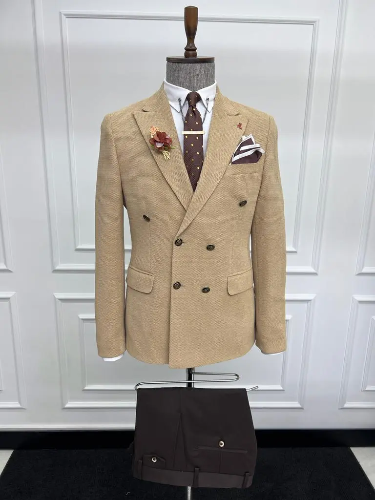 Slim Fit Special Design Double Breasted Jacket