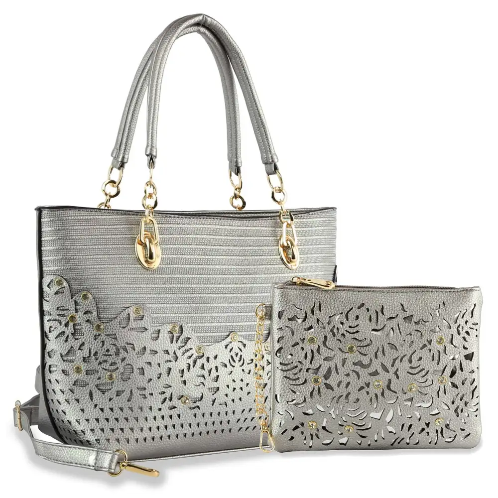 Rhinestone Accent Accented Set Tote Bag