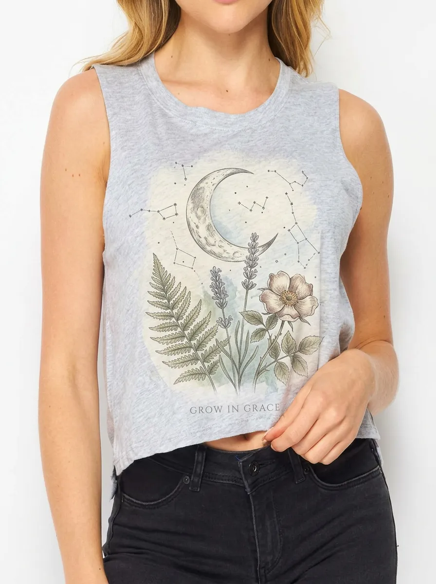 Women's Celestial Floral Grow In Grace Printed Tank Top