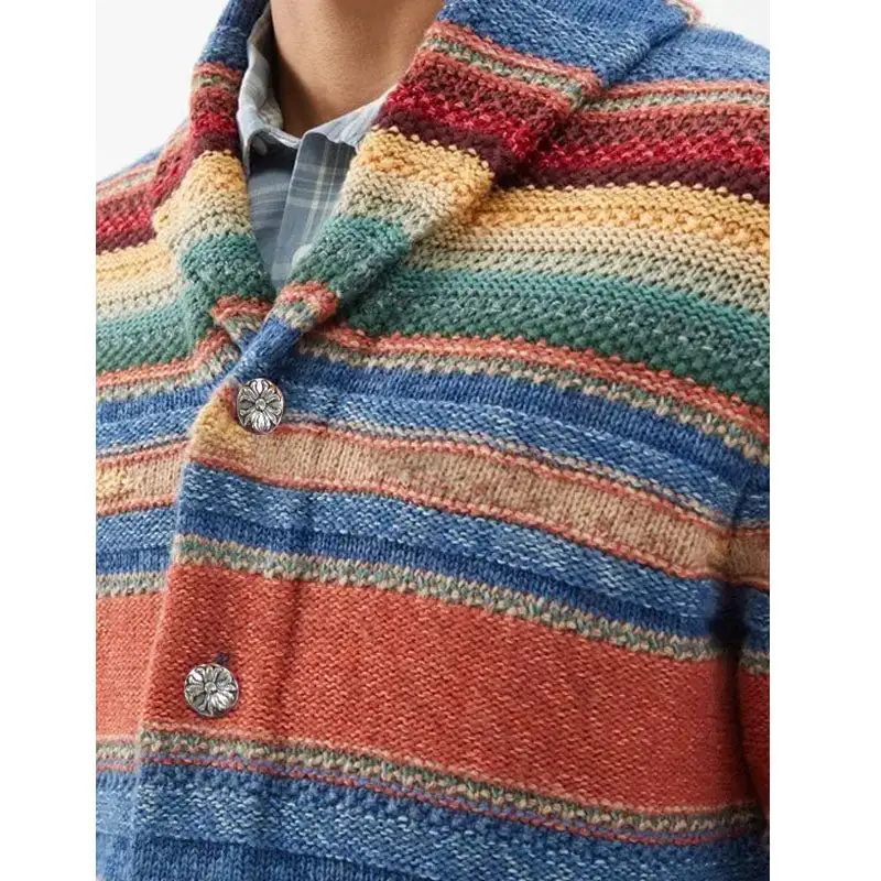 Buttoned Lounge Jacquard Cardigan