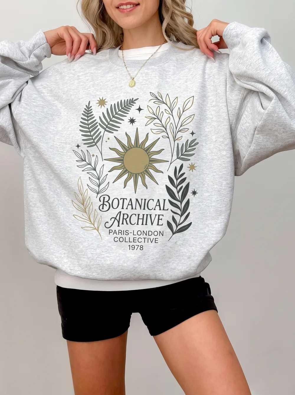 Women's Botanical Archive Sun Fern Printed Sweatshirt