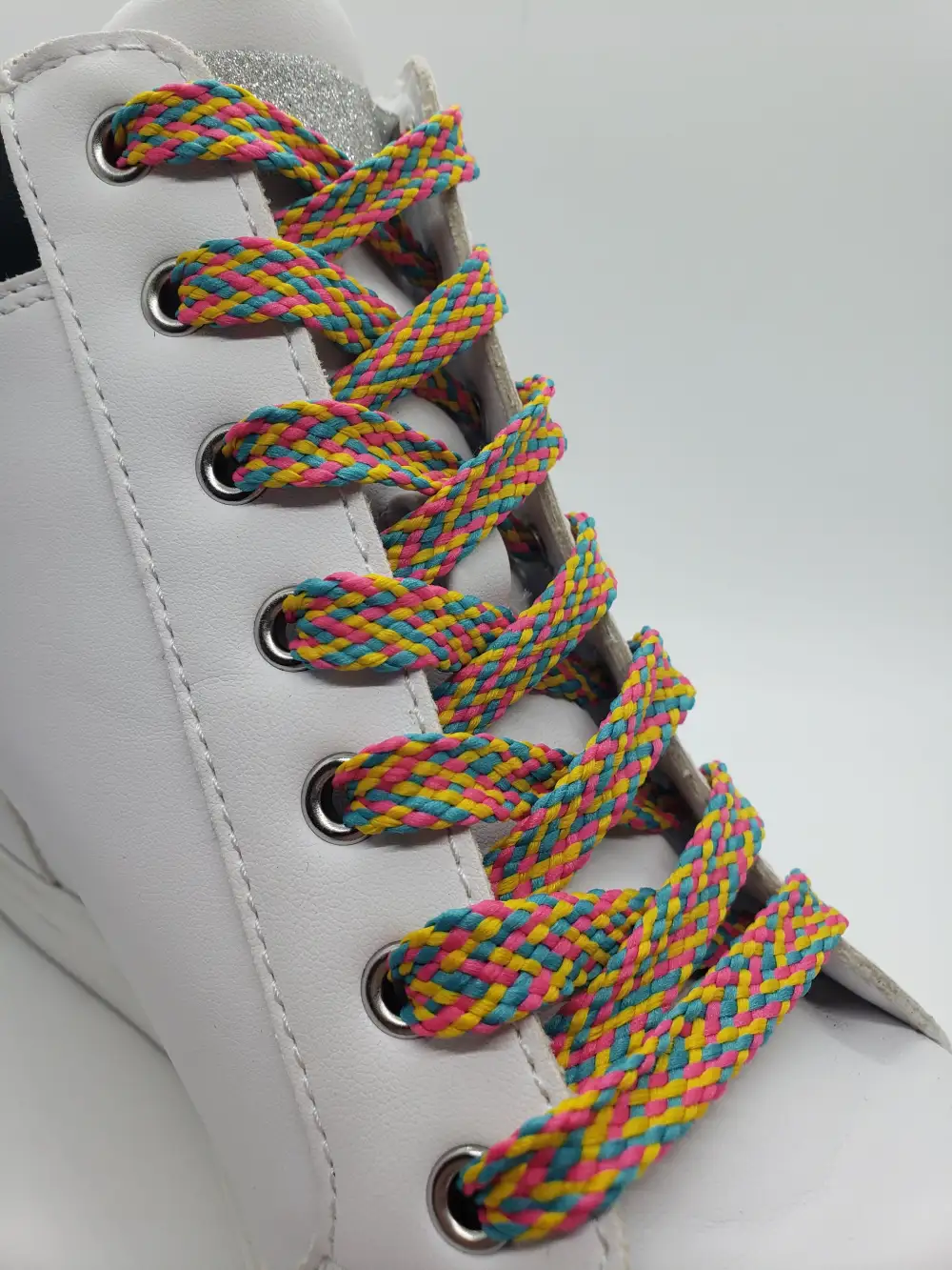 Vibrant Confetti Flat Shoelaces