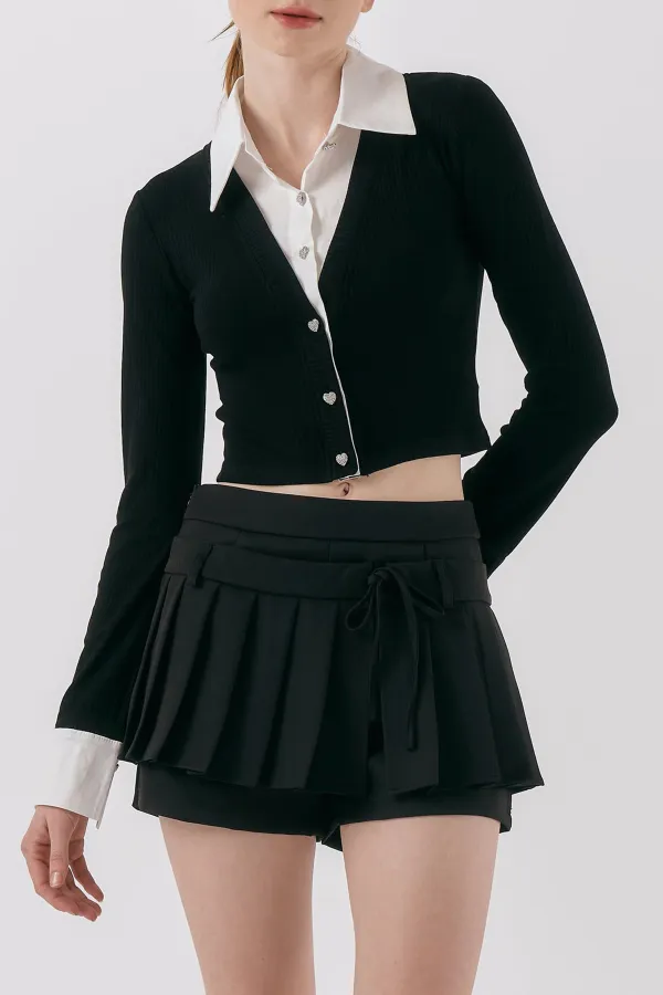 Layered Effect Knitted Top