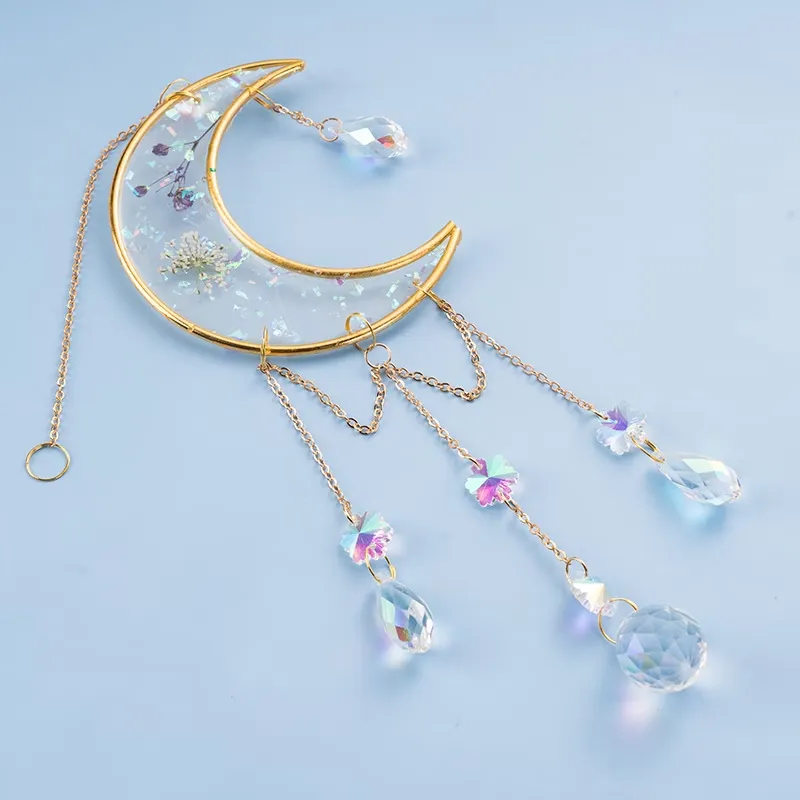 Moon Rainbow Prism Wind Chime