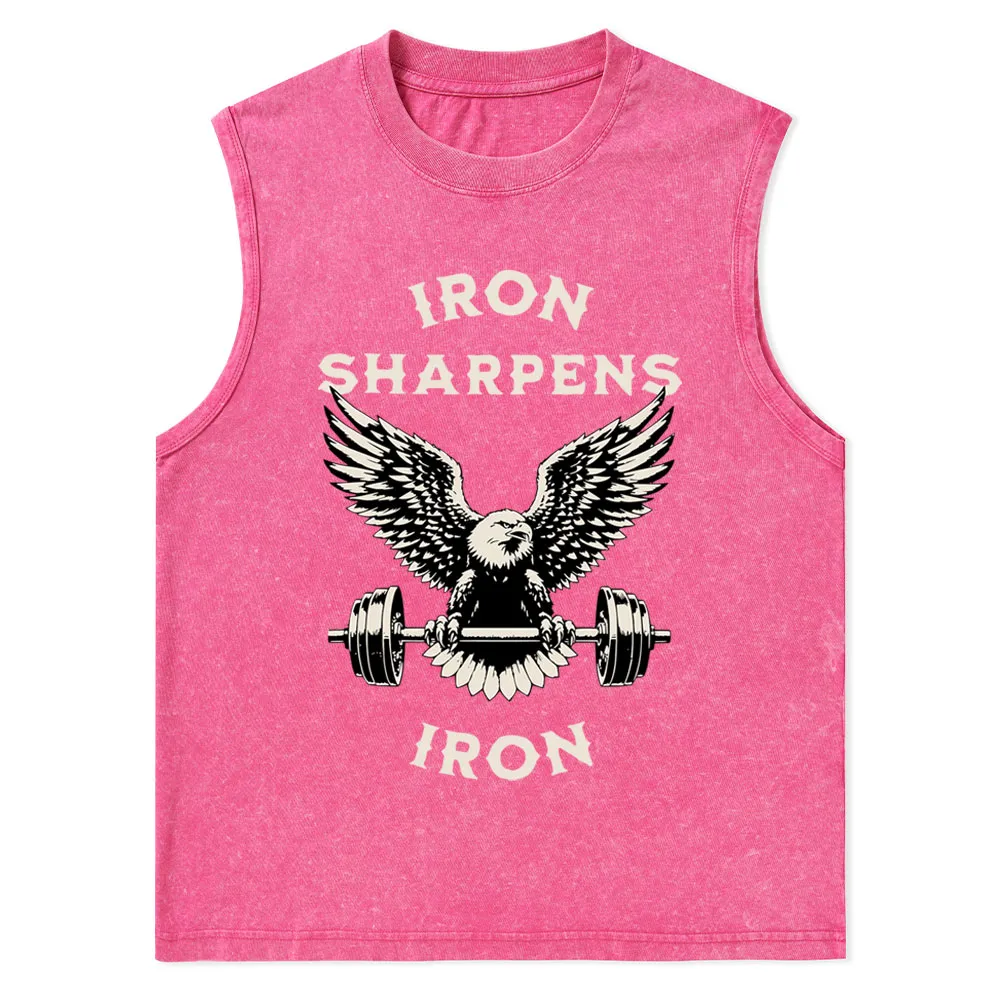 Iron Sharpens Christian Washed Tank Top