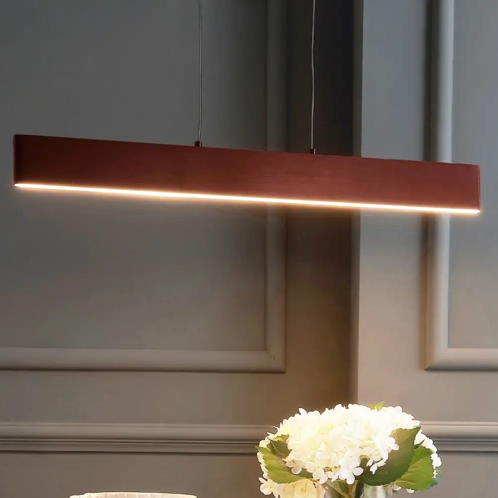 Accent Dimmable Adjustable Integrated LED Metal Linear Pendant