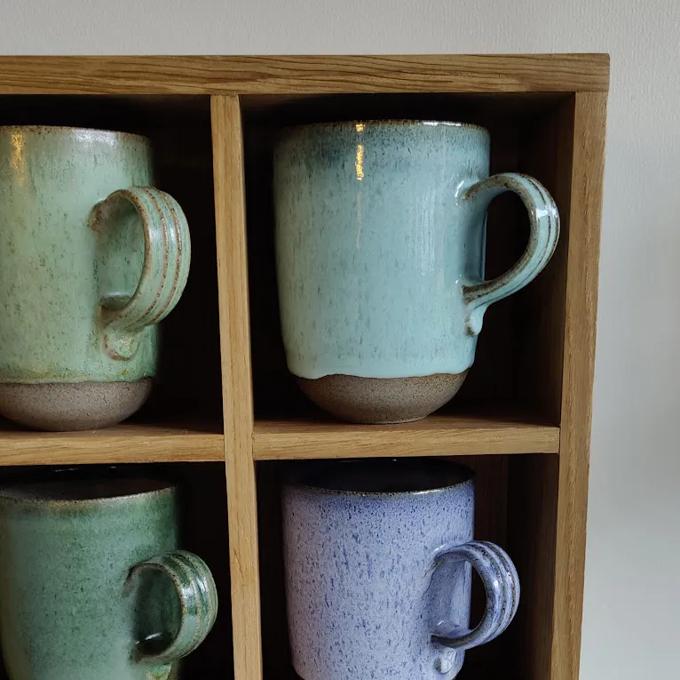 Oak Mug Display Shelf