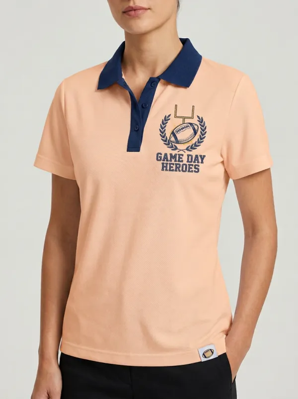 Football Inspired Casual Polo Shirt