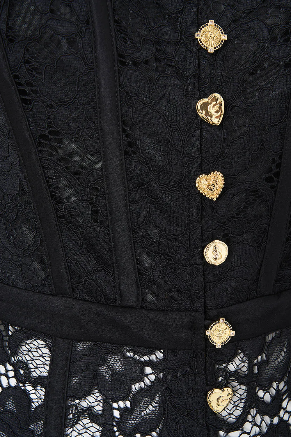 Bust Detail Dress with Long Sleeve
