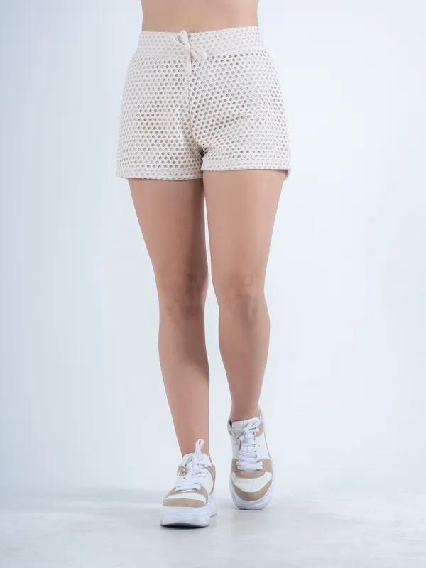 Crochet Mesh Pull On Shorts