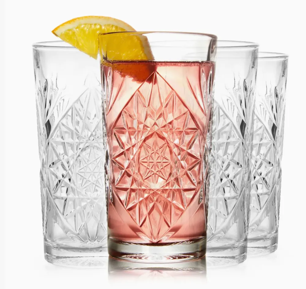 Textured Cooler Glass Set