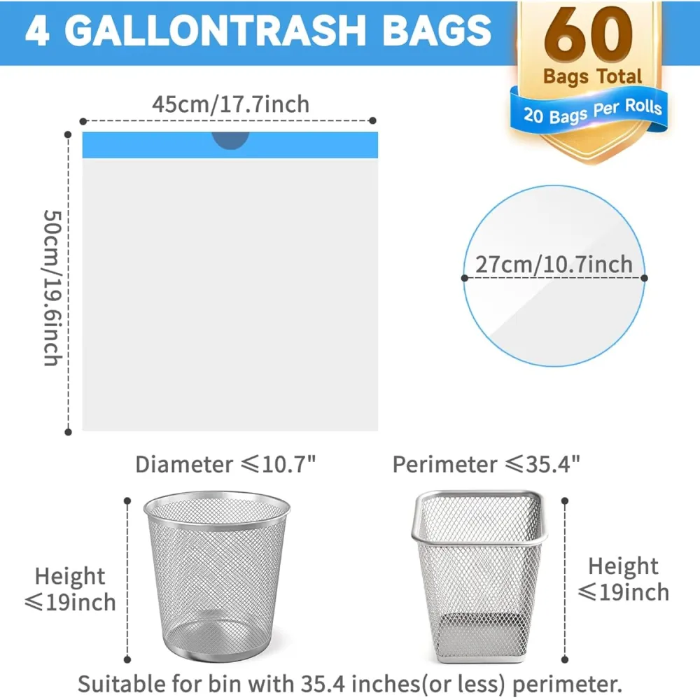 Sturdy Drawstring Trash Bags with Superior Load-Bearing