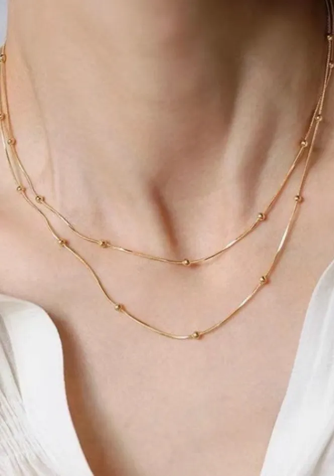Stainless Steel Layered Necklace