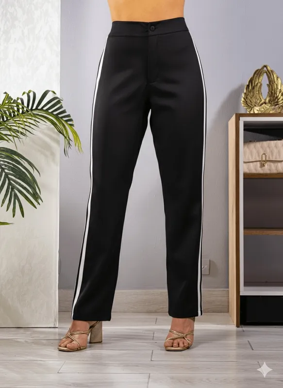 Side Trim Loose Leg Pants