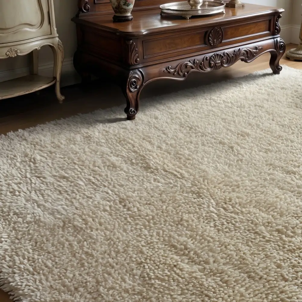 Textured Hand-Woven Wool Rug