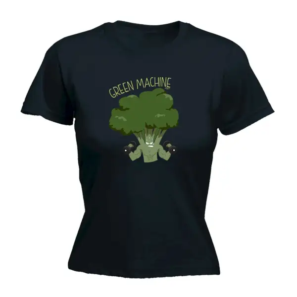 Green Workout Graphic Fitted Tee