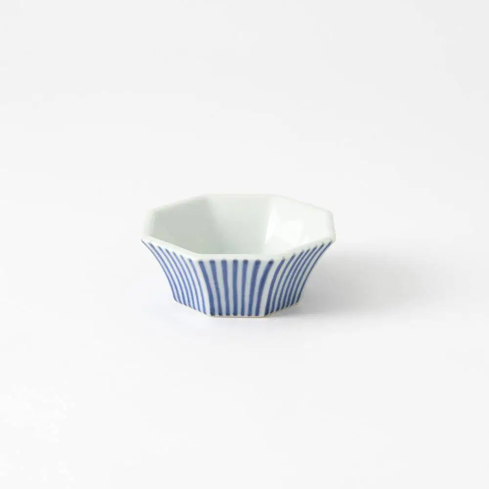 Striped Octagonal Side Bowl