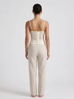 Romantic Floral Women's Corset Top