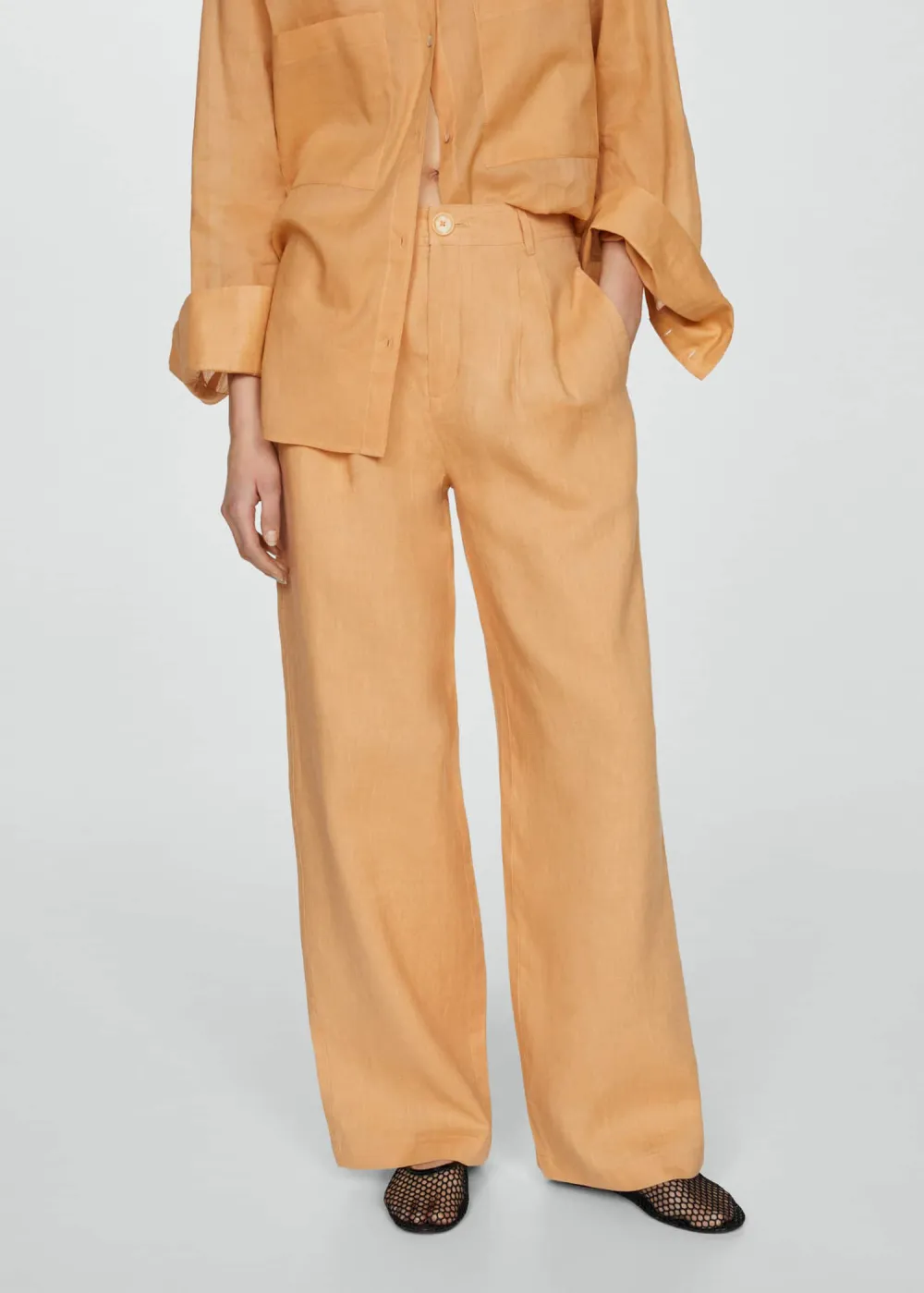 Linen Wideleg Pants