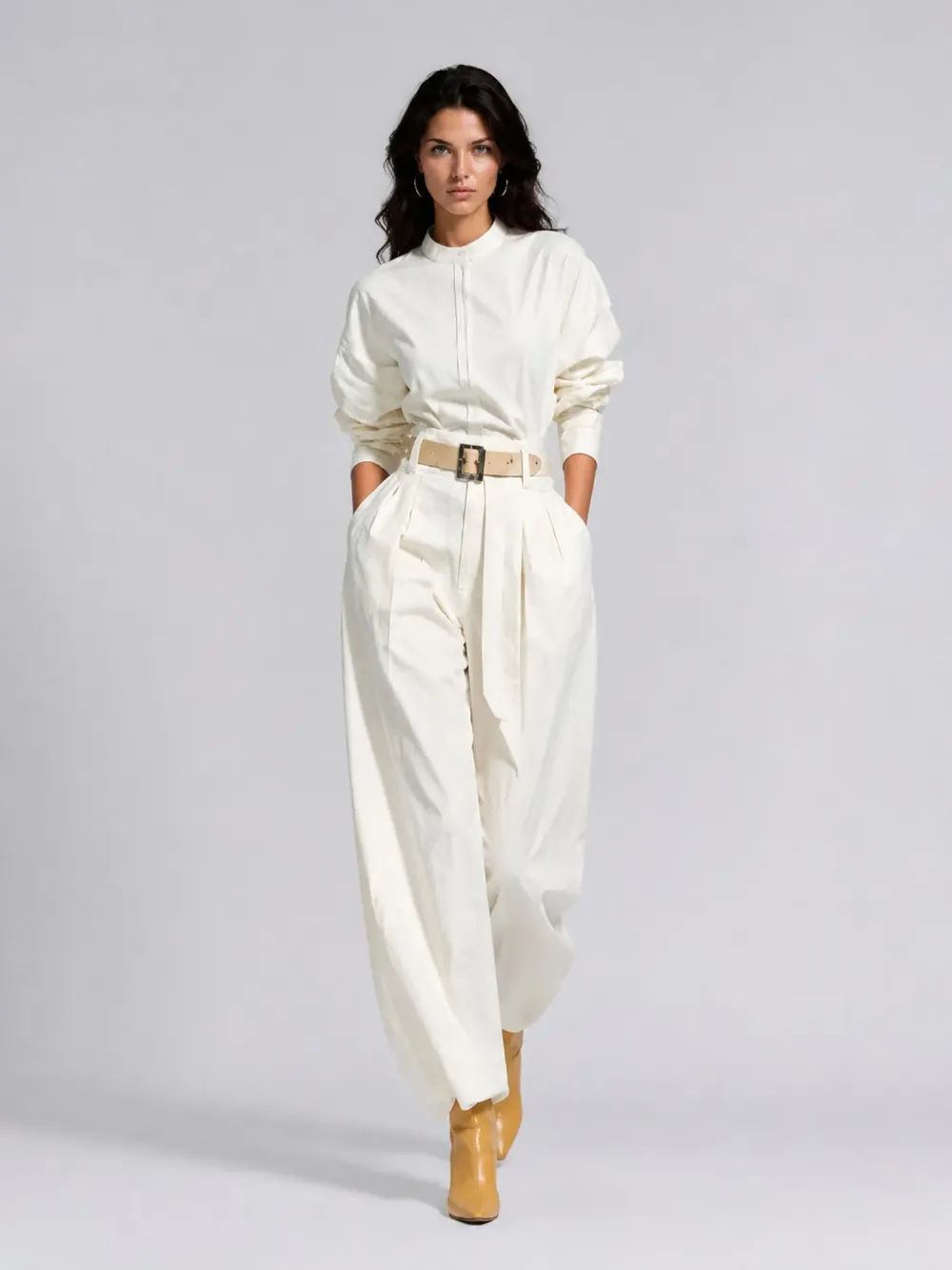 Brooklyn Simple Style Loose Long-sleeved Two Piece Set