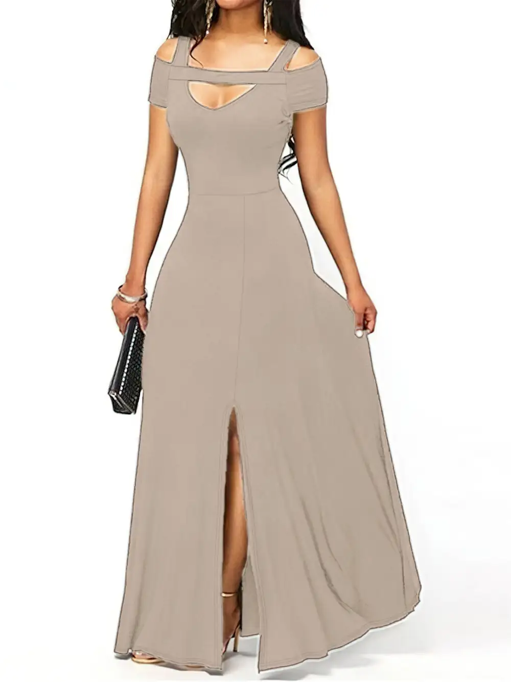 Strapless Wrap Maxi Dress