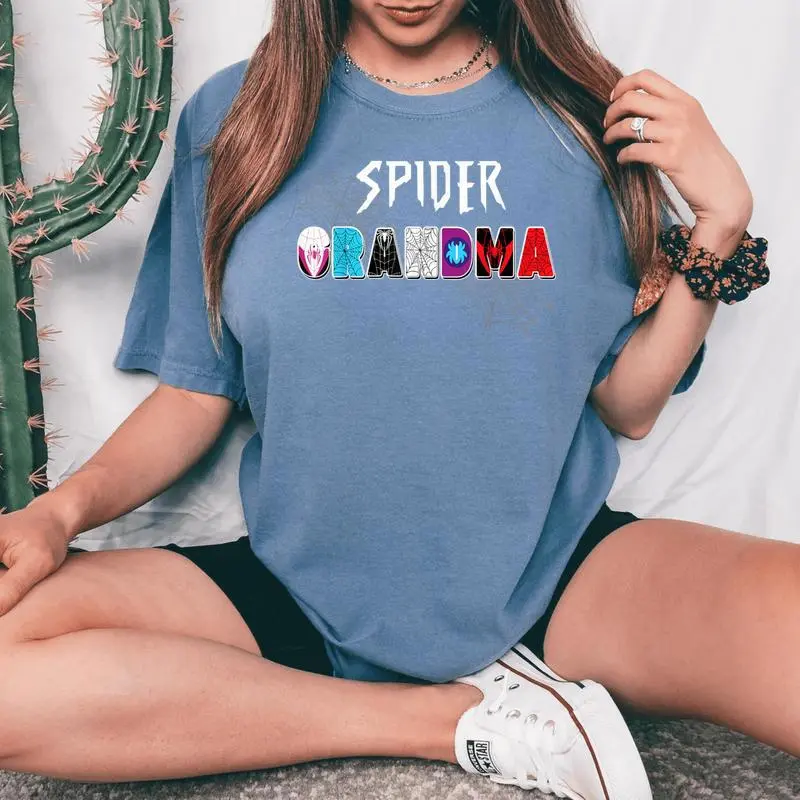 Spider Grandma Matching Family Birthday Party Women's Oversized Comfort T-Shirt