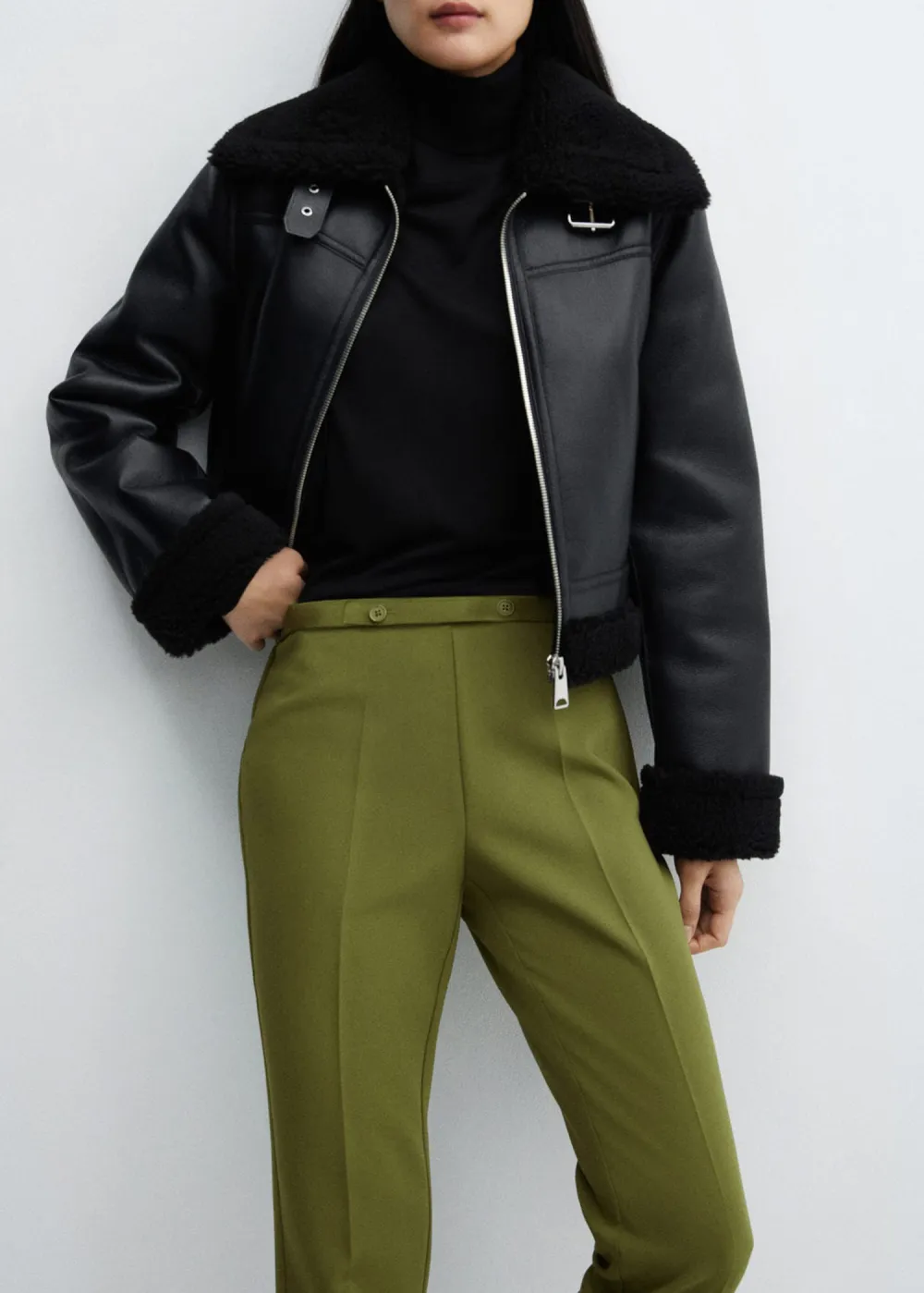 Belt Straight-Fit Pants