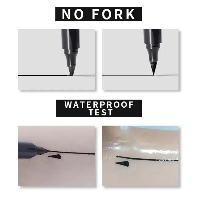 Double Head Eyeliner Wing Stamp Waterproof Long Lasting Liquid Stamp Seal Eyeliner Pen