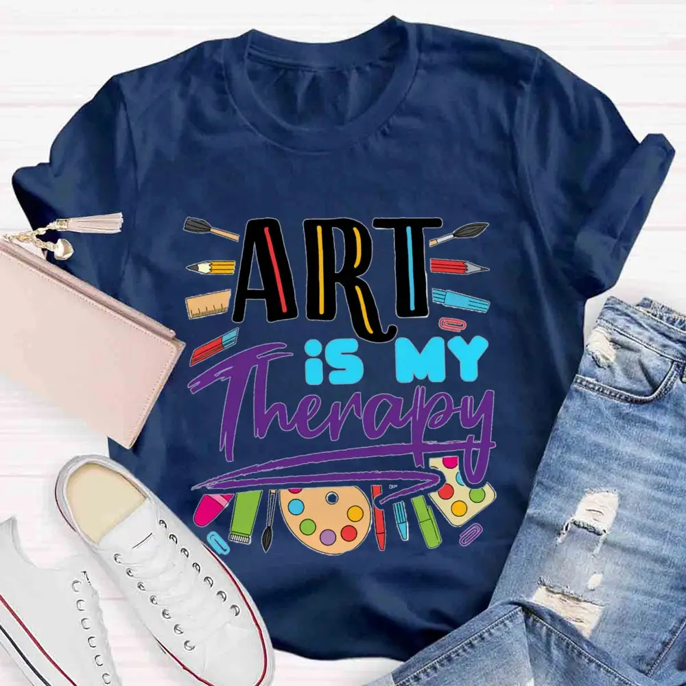 Art Is My Therapy Pastel Pencil T-Shirt