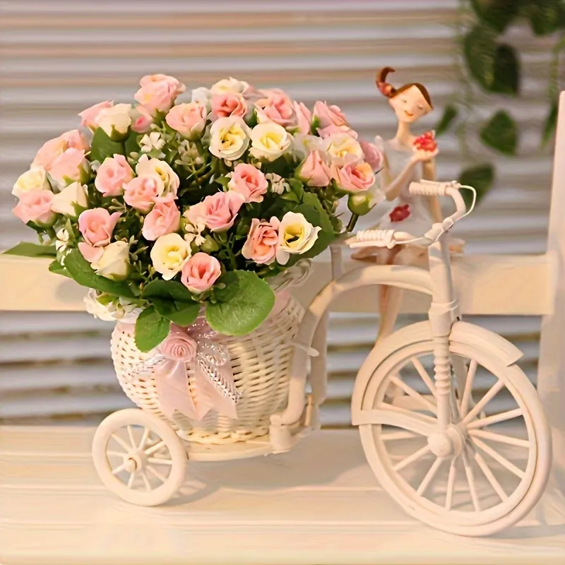 Rattan Bike Planter