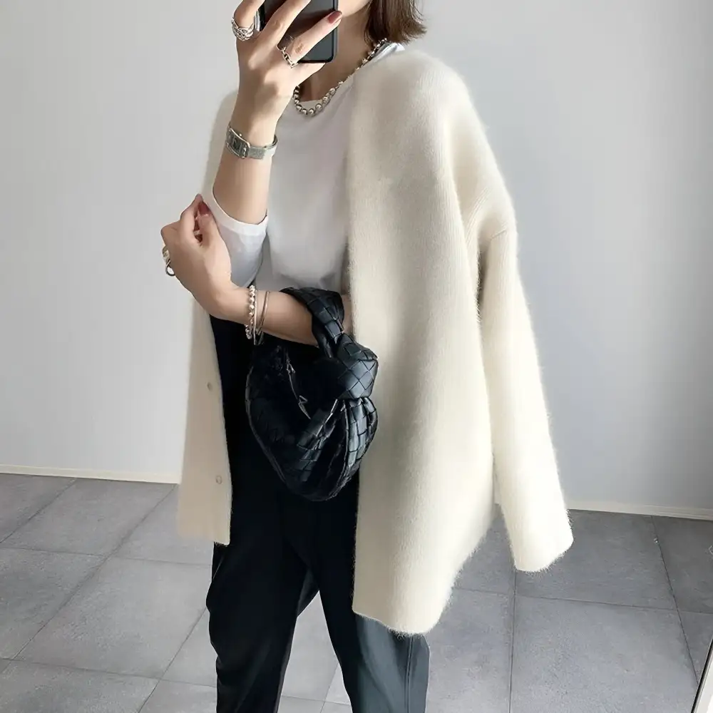 Textured Distinctive Cardigan