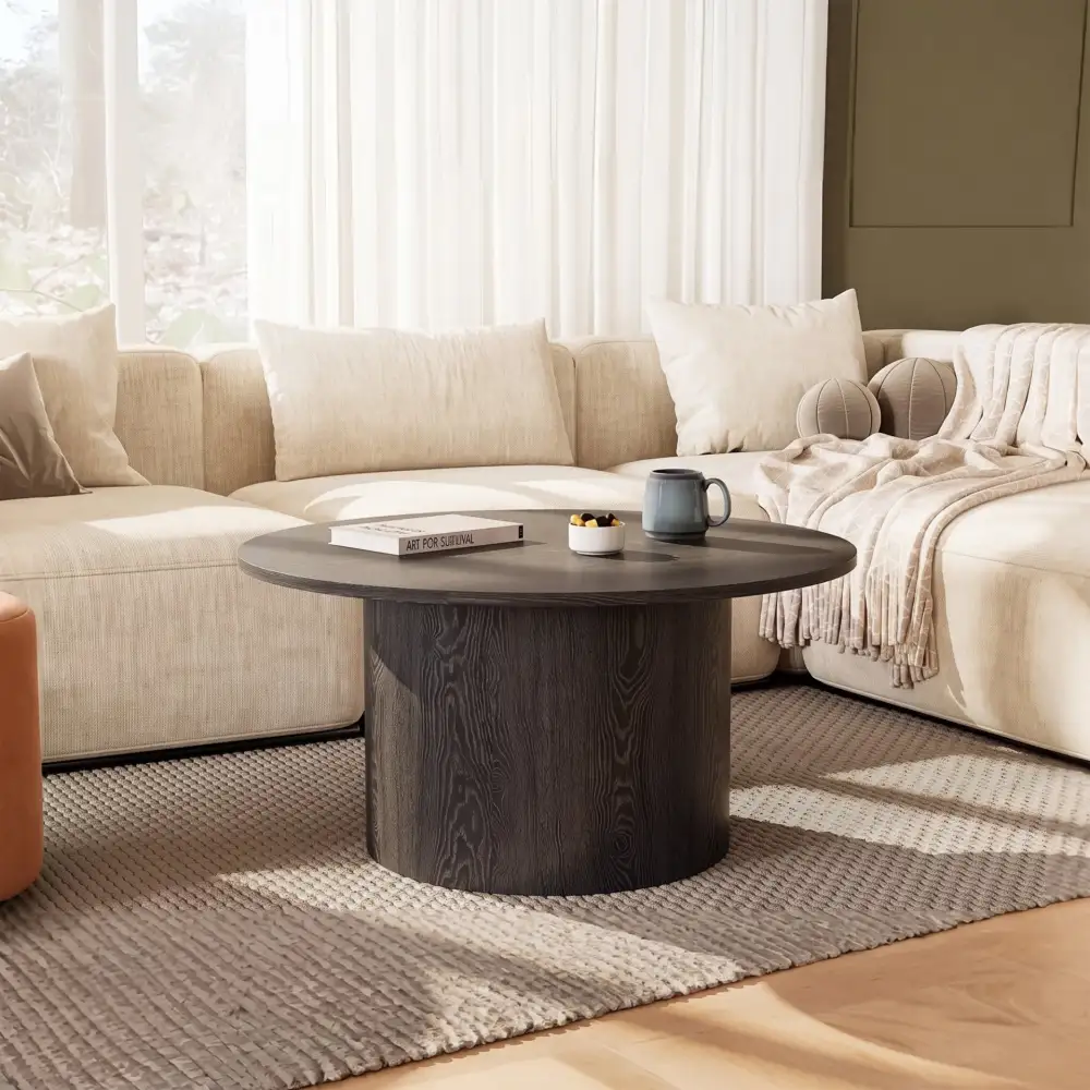 Round Pedestal Coffee Table